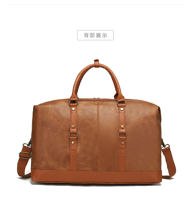 PU retro waterproof large capacity diagonal cross shoulder bag travel outdoor men and women laptop bags can be cu